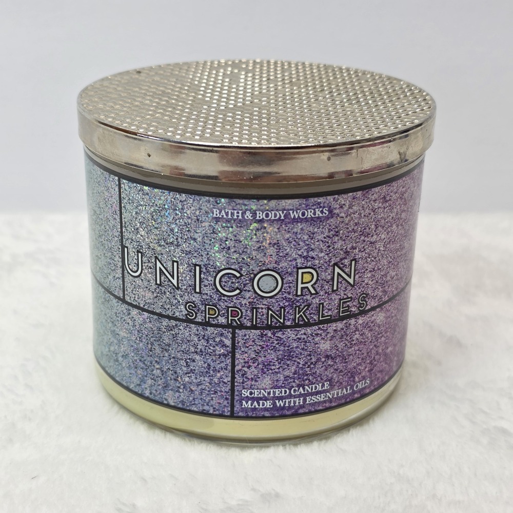 Bath & Body Works Unicorn Sprinkles 3-Wick Candle New